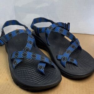 Mens Chaco Z/Volv 2 Eco Classic Sports Toe Strap Sandals - Blue, Black, sz 12